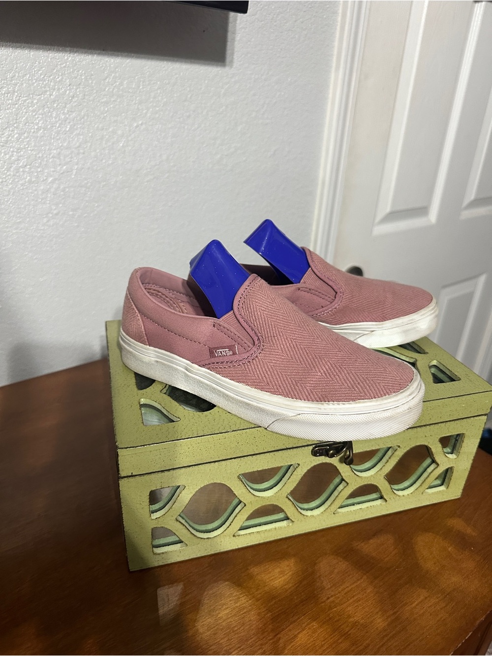 Vans Slip-On Sneakers in Mauve Pink/Dusty Rose
